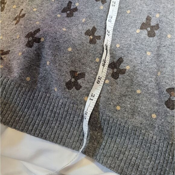 SISTE'S Y2K gray angora blend lace trim cowl neck sweater tunic‎ dress M - Picture 9 of 10